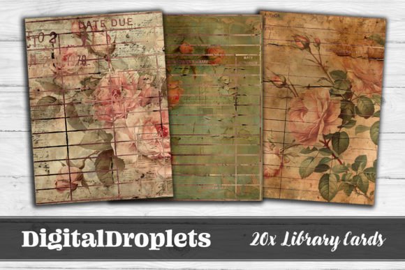 Big Floral Library Cards Vol.3: Vintage Charm Meets Modern Design