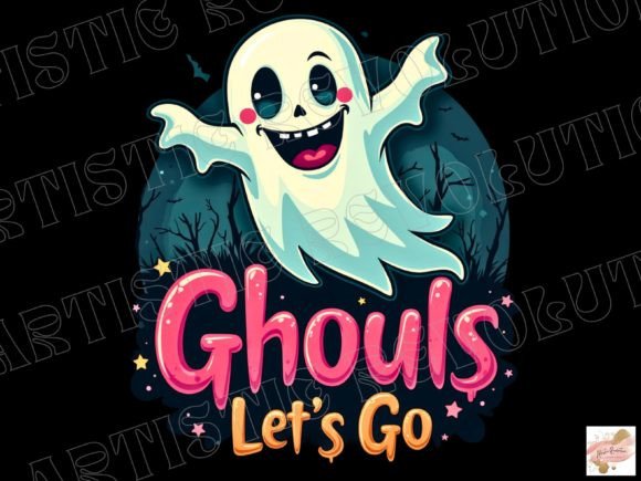 Charming Ghost PNG for Halloween Sublimation Projects
