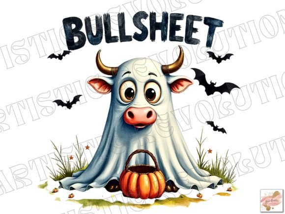 Cute Halloween Ghost Cow PNG: A Versatile Design Asset
