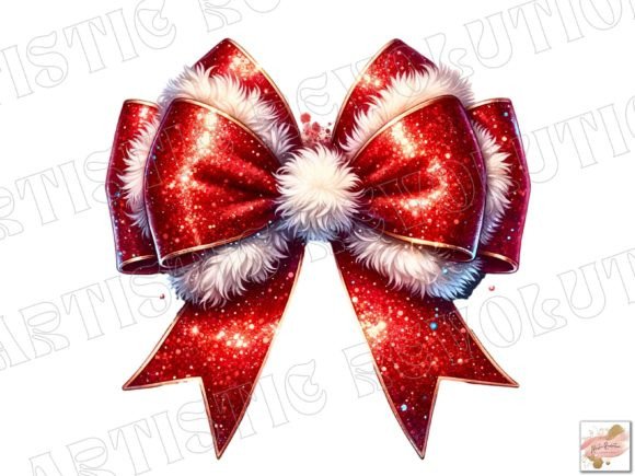 Elevate Festive Designs with a Coquette Christmas Bow PNG