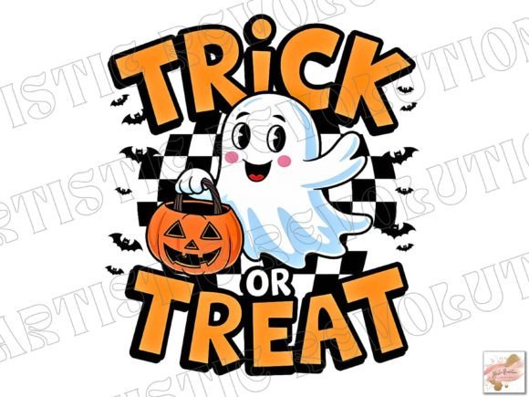 Halloween Trick or Treat Ghost Pumpkin: Design Asset Guide