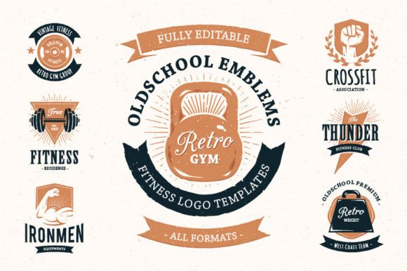 Retro Gym Logo Templates: A Designer's Vintage Toolkit
