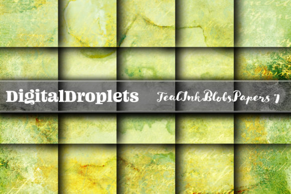 Teal Ink Blobs Vol. 7 | COLLECTION: Elevate Your Visual Design