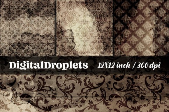 Wooden Damask Vol.1 | Vintage Pattern Paper Collection